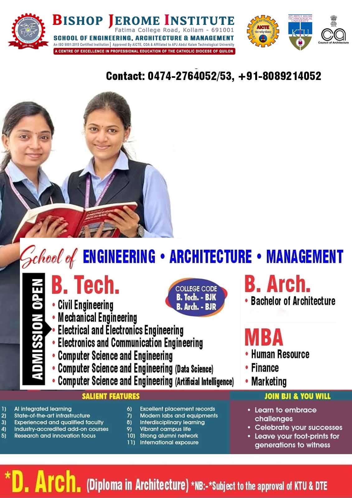 Bishop Jerome Institute Announces Admissions for 2027 Academic Year